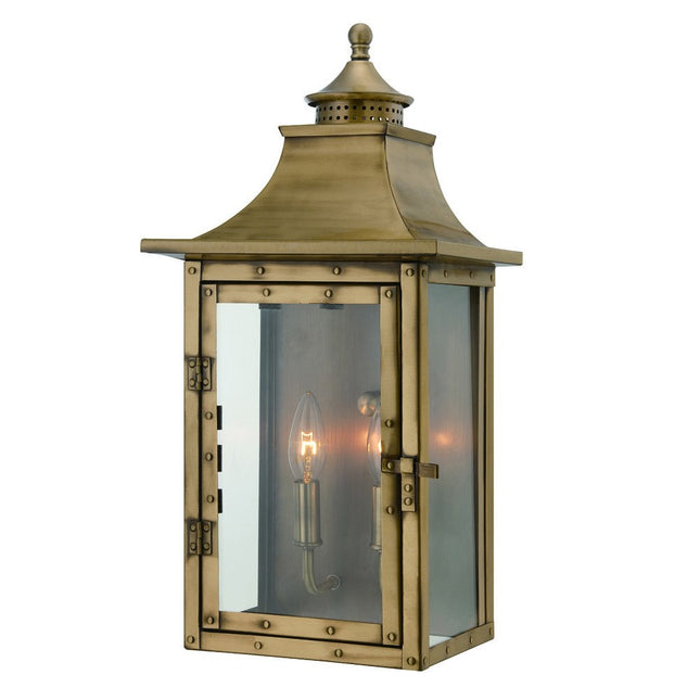 St. Charles 2-Light Aged Brass Wall Light Home Decor > Lighting > Wall Lighting > Wall Sconces TriadCommerceInc