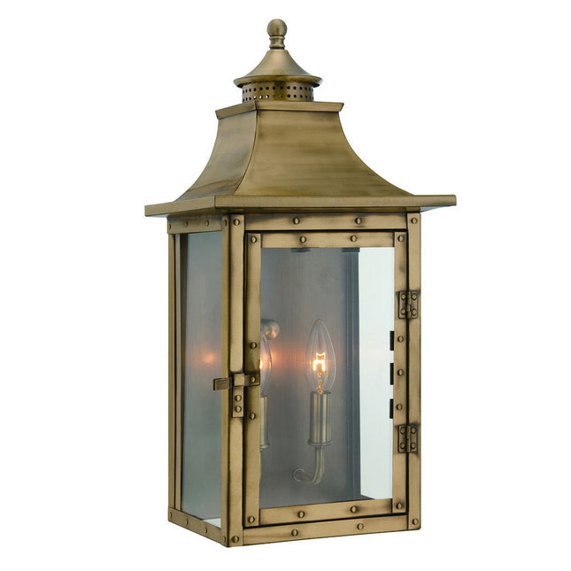 St. Charles 2-Light Aged Brass Wall Light Home Decor > Lighting > Wall Lighting > Wall Sconces TriadCommerceInc