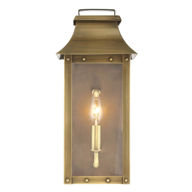 Manchester 1-Light Aged Brass Pocket Wall Lantern Light Home Decor > Lighting > Wall Lighting > Wall Sconces TriadCommerceInc