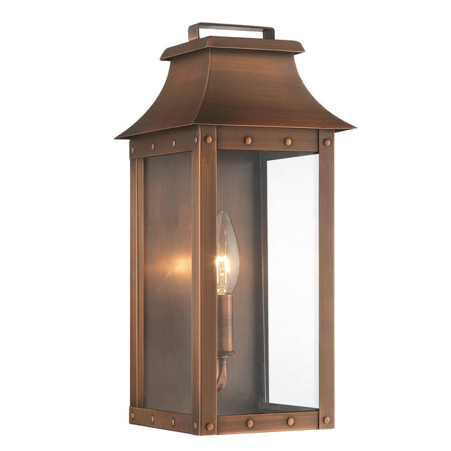Manchester Copper Patina 1-Light Pocket Wall Lantern Home Decor > Lighting > Wall Lighting > Wall Sconces TriadCommerceInc