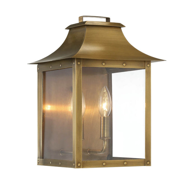 Manchester 2-Light Aged Brass Pocket Wall Light Home Decor > Lighting > Wall Lighting > Wall Sconces TriadCommerceInc