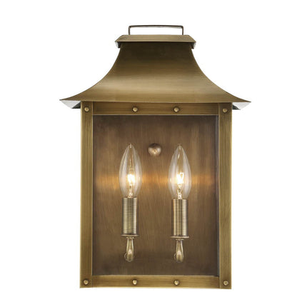 Manchester 2-Light Aged Brass Pocket Wall Light Home Decor > Lighting > Wall Lighting > Wall Sconces TriadCommerceInc