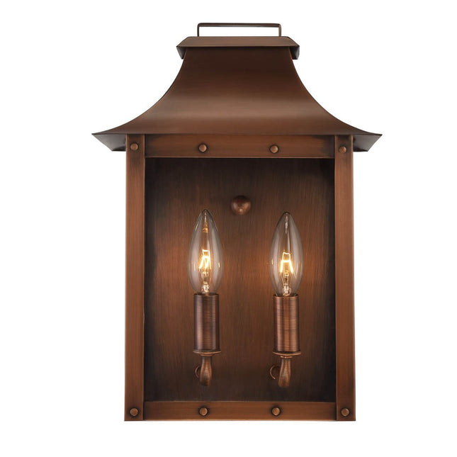 Manchester 2-Light Copper Patina Wall Lantern Home Decor > Lighting > Wall Lighting > Wall Sconces TriadCommerceInc