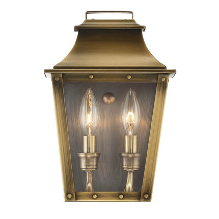 Coventry 2-Light Aged Brass Pocket Wall Light Home Decor > Lighting > Wall Lighting > Wall Sconces TriadCommerceInc