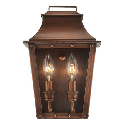 Coventry 2-Light Copper Patina Pocket Wall Light Home Decor > Lighting > Wall Lighting > Wall Sconces TriadCommerceInc
