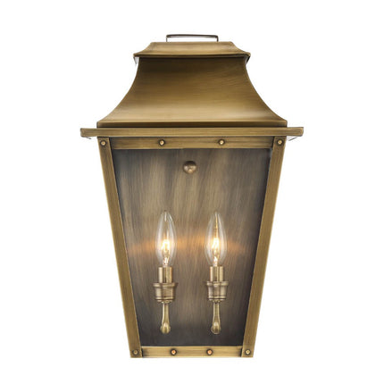 Coventry 2-Light Aged Brass Pocket Wall Light Home Decor > Lighting > Wall Lighting > Wall Sconces TriadCommerceInc