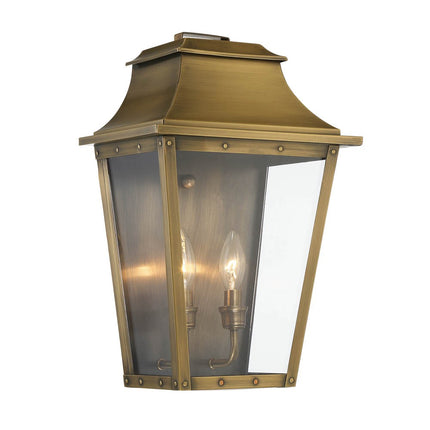 Coventry 2-Light Aged Brass Pocket Wall Light Home Decor > Lighting > Wall Lighting > Wall Sconces TriadCommerceInc