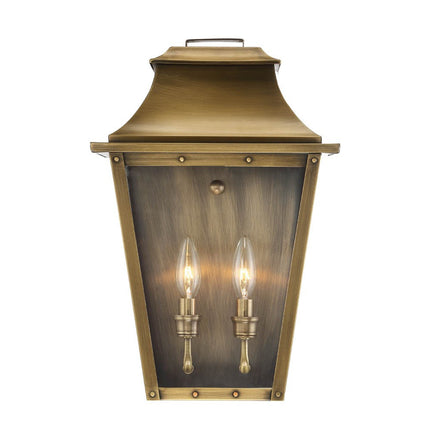 Coventry 2-Light Aged Brass Pocket Wall Light Home Decor > Lighting > Wall Lighting > Wall Sconces TriadCommerceInc
