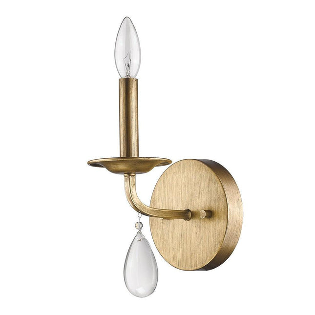Light Gold Wall Sconce with Crystal Accent Home Decor > Lighting > Wall Lighting > Wall Sconces TriadCommerceInc