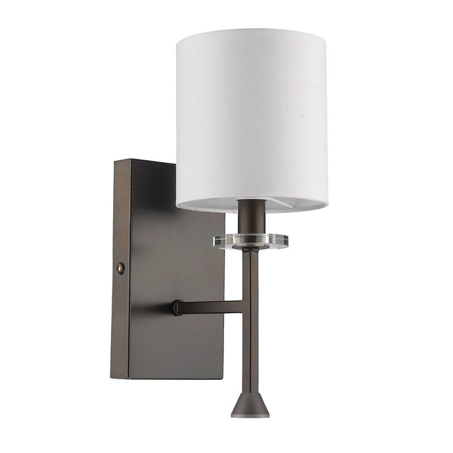 Minimalist Bronze Wall Sconce with Fabric Shade for Modern Lighting Home Decor > Lighting > Wall Lighting > Wall Sconces TriadCommerceInc
