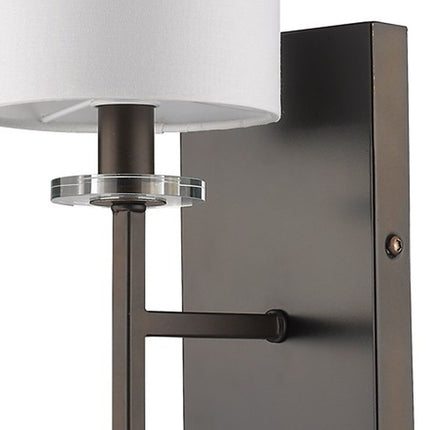 Minimalist Bronze Wall Sconce with Fabric Shade for Modern Lighting Home Decor > Lighting > Wall Lighting > Wall Sconces TriadCommerceInc