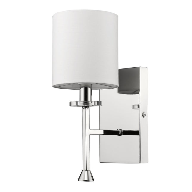 Minimalist Silver Wall Sconce with Fabric Shade Home Decor > Lighting > Wall Lighting > Wall Sconces TriadCommerceInc