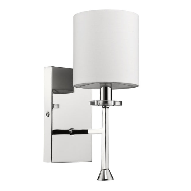 Minimalist Silver Wall Sconce with Fabric Shade Home Decor > Lighting > Wall Lighting > Wall Sconces TriadCommerceInc