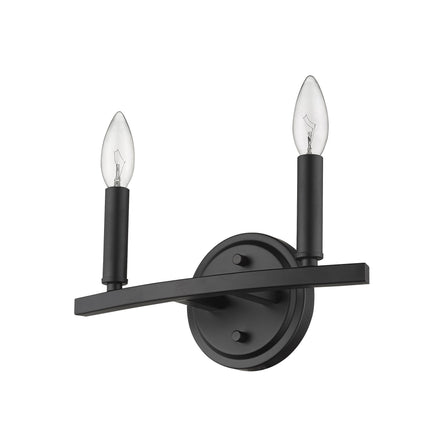 Two Light Matte Black Wall Sconce Home Decor > Lighting > Wall Lighting > Wall Sconces TriadCommerceInc