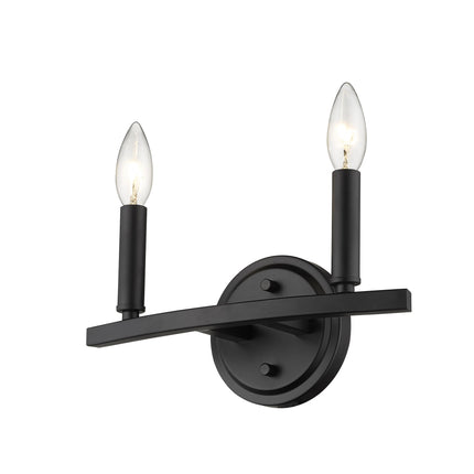 Two Light Matte Black Wall Sconce Home Decor > Lighting > Wall Lighting > Wall Sconces TriadCommerceInc