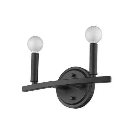 Two Light Matte Black Wall Sconce Home Decor > Lighting > Wall Lighting > Wall Sconces TriadCommerceInc