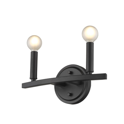 Two Light Matte Black Wall Sconce Home Decor > Lighting > Wall Lighting > Wall Sconces TriadCommerceInc