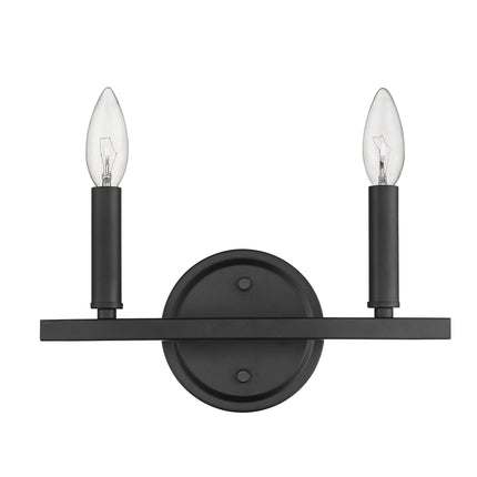 Two Light Matte Black Wall Sconce Home Decor > Lighting > Wall Lighting > Wall Sconces TriadCommerceInc