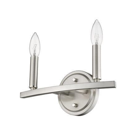 Two Light Silver Wall Sconce Minimalist Lighting Fixture Home Decor > Lighting > Wall Lighting > Wall Sconces TriadCommerceInc