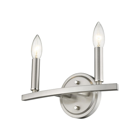 Two Light Silver Wall Sconce Minimalist Lighting Fixture Home Decor > Lighting > Wall Lighting > Wall Sconces TriadCommerceInc