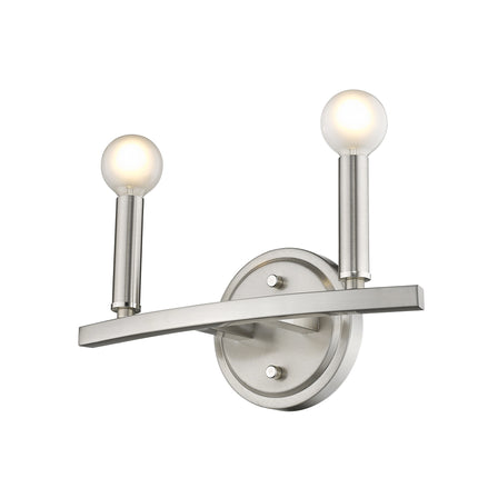 Two Light Silver Wall Sconce Minimalist Lighting Fixture Home Decor > Lighting > Wall Lighting > Wall Sconces TriadCommerceInc