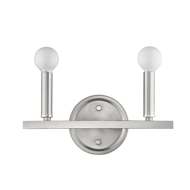 Two Light Silver Wall Sconce Minimalist Lighting Fixture Home Decor > Lighting > Wall Lighting > Wall Sconces TriadCommerceInc