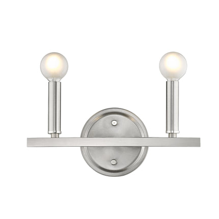 Two Light Silver Wall Sconce Minimalist Lighting Fixture Home Decor > Lighting > Wall Lighting > Wall Sconces TriadCommerceInc