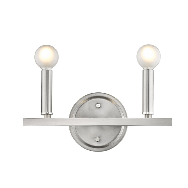 Two Light Silver Wall Sconce Minimalist Lighting Fixture Home Decor > Lighting > Wall Lighting > Wall Sconces TriadCommerceInc