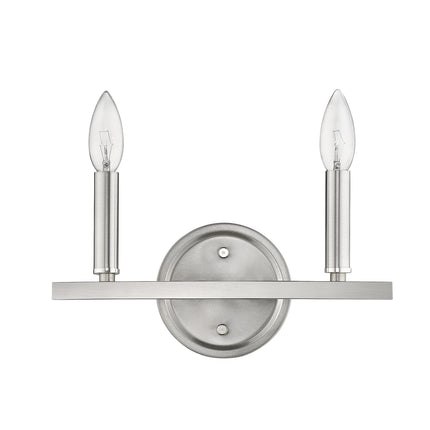 Two Light Silver Wall Sconce Minimalist Lighting Fixture Home Decor > Lighting > Wall Lighting > Wall Sconces TriadCommerceInc