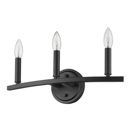 Three Light Matte Black Wall Sconce Home Decor > Lighting > Wall Lighting > Wall Sconces TriadCommerceInc