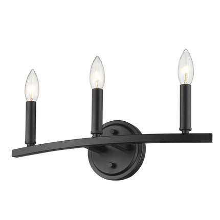 Three Light Matte Black Wall Sconce Home Decor > Lighting > Wall Lighting > Wall Sconces TriadCommerceInc