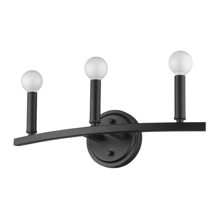 Three Light Matte Black Wall Sconce Home Decor > Lighting > Wall Lighting > Wall Sconces TriadCommerceInc