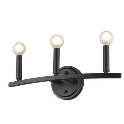 Three Light Matte Black Wall Sconce Home Decor > Lighting > Wall Lighting > Wall Sconces TriadCommerceInc