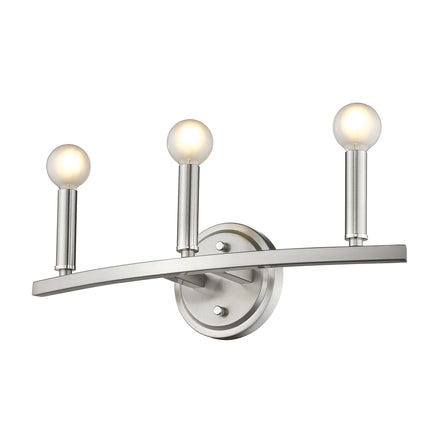 Three Light Silver Wall Sconce Minimalist Modern Lighting Fixture Home Decor > Lighting > Wall Lighting > Wall Sconces TriadCommerceInc