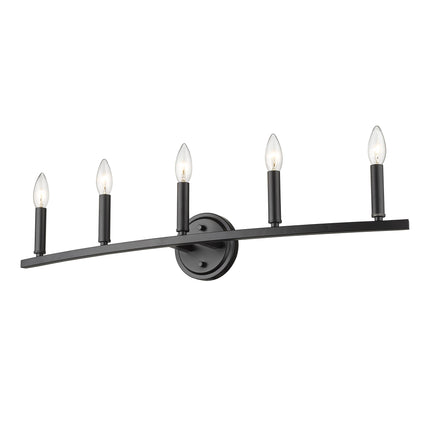 Sawyer 5-Light Matte Black Vanity Light Fixture Home Decor > Lighting > Wall Lighting > Wall Sconces TriadCommerceInc