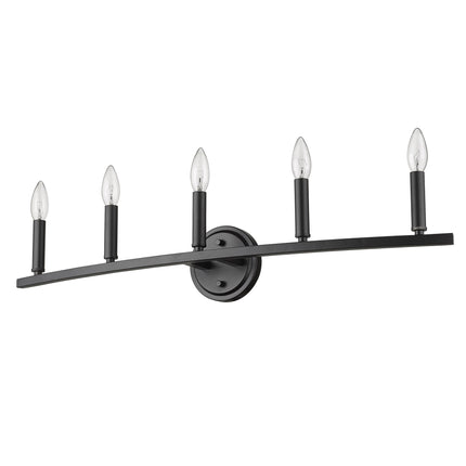 Sawyer 5-Light Matte Black Vanity Light Fixture Home Decor > Lighting > Wall Lighting > Wall Sconces TriadCommerceInc