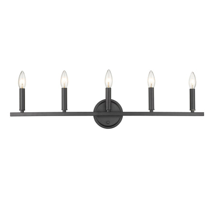 Sawyer 5-Light Matte Black Vanity Light Fixture Home Decor > Lighting > Wall Lighting > Wall Sconces TriadCommerceInc