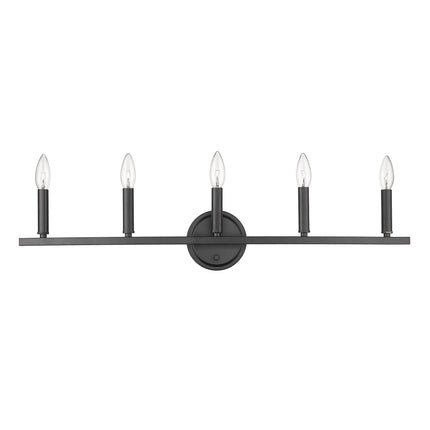 Sawyer 5-Light Matte Black Vanity Light Fixture Home Decor > Lighting > Wall Lighting > Wall Sconces TriadCommerceInc
