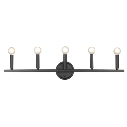 Sawyer 5-Light Matte Black Vanity Light Fixture Home Decor > Lighting > Wall Lighting > Wall Sconces TriadCommerceInc
