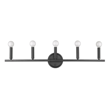 Sawyer 5-Light Matte Black Vanity Light Fixture Home Decor > Lighting > Wall Lighting > Wall Sconces TriadCommerceInc
