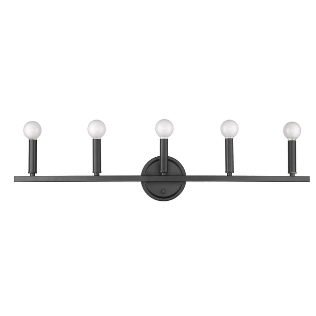 Sawyer 5-Light Matte Black Vanity Light Fixture Home Decor > Lighting > Wall Lighting > Wall Sconces TriadCommerceInc