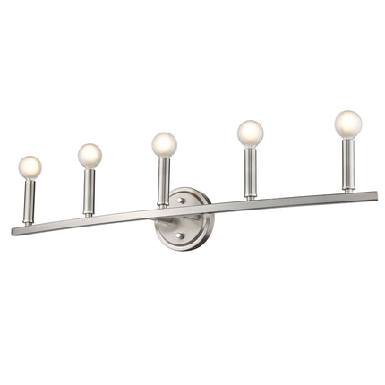 Sawyer 5-Light Satin Nickel Vanity Light Fixture Home Decor > Lighting > Wall Lighting > Wall Sconces TriadCommerceInc