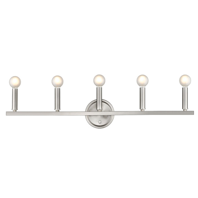 Sawyer 5-Light Satin Nickel Vanity Light Fixture Home Decor > Lighting > Wall Lighting > Wall Sconces TriadCommerceInc