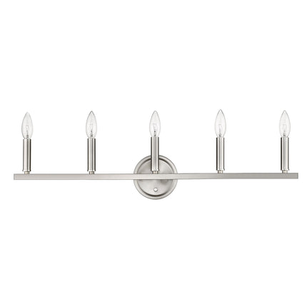 Sawyer 5-Light Satin Nickel Vanity Light Fixture Home Decor > Lighting > Wall Lighting > Wall Sconces TriadCommerceInc