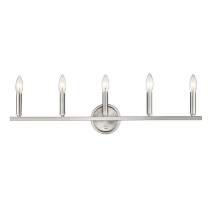 Sawyer 5-Light Satin Nickel Vanity Light Fixture Home Decor > Lighting > Wall Lighting > Wall Sconces TriadCommerceInc