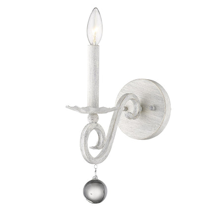 Modern Farmhouse Rustic White and Crystal Wall Sconce Home Decor > Lighting > Wall Lighting > Wall Sconces TriadCommerceInc