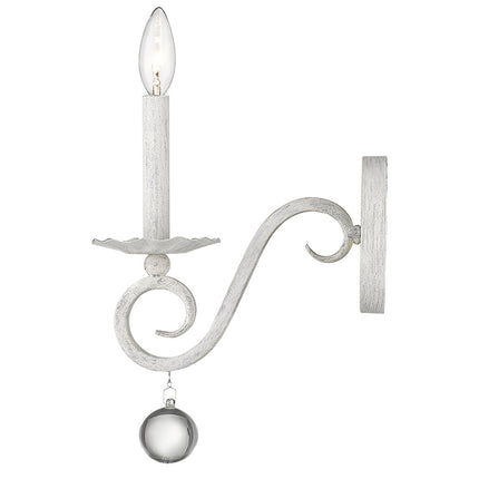 Modern Farmhouse Rustic White and Crystal Wall Sconce Home Decor > Lighting > Wall Lighting > Wall Sconces TriadCommerceInc