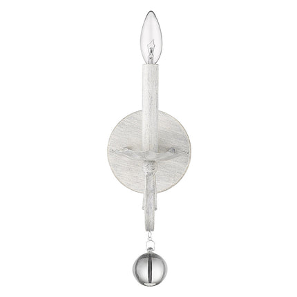 Modern Farmhouse Rustic White and Crystal Wall Sconce Home Decor > Lighting > Wall Lighting > Wall Sconces TriadCommerceInc