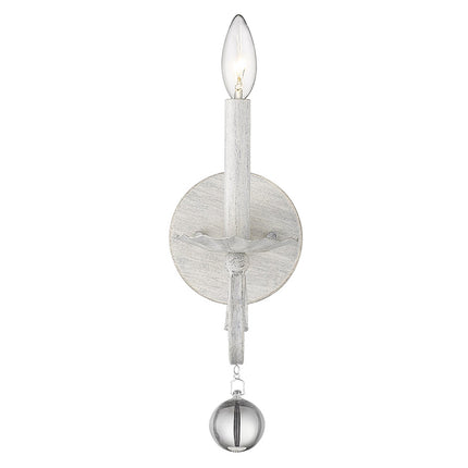 Modern Farmhouse Rustic White and Crystal Wall Sconce Home Decor > Lighting > Wall Lighting > Wall Sconces TriadCommerceInc
