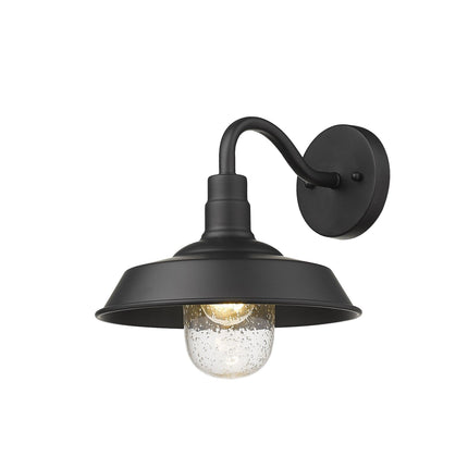 Matte Black Shallow Plate Shape Wall Light outdoor wall lighting TriadCommerceInc   